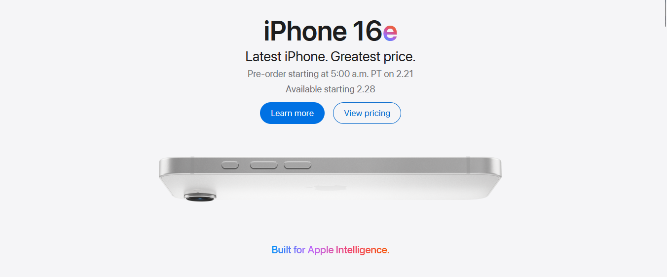 iPhone 16e - Latest iPhone. Greatest Price - Apple Wholesale Store Desktop Hero